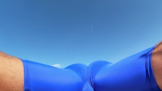 I cum without taking off my spandex after getting horny working out in leggings