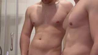 Jerking off with my straight buddy