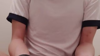 体操着 女学生風 パンツコキで履いたまま射精する女装オナニー まずもとすん