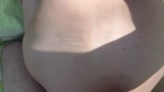 In public, Femboy sucks my healthy cock and caresses my foreskin