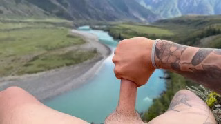 It was a beautiful day and I went out of town to the mountains ??