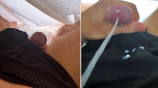 Secretly jerking off under the covers! I can be noticed at any moment!