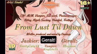 Geralt and Jaskier get off in an alley