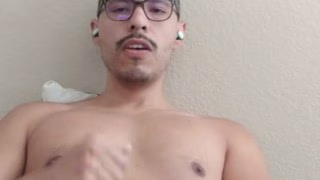 Hey handsome! Latino blows big load happily