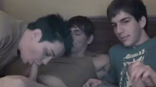Horny young men sucking each other off before fucking bare