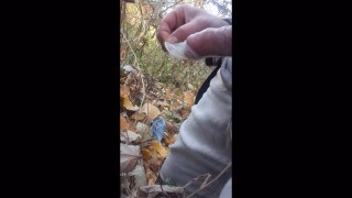 I found strange used condoms in forest and jerk with them3.