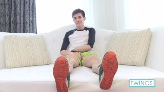 Nice Shoots Of Twink Xander Rubbing His Nice Body & Shaved Prick!