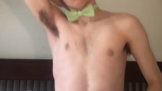 20 year old Jesse Gold rides his dildo with lots of moaning