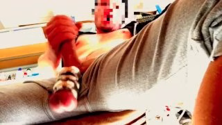 HUNG WHITE VERBAL GOONER DROOLING OVER BALL-STRETCHED COCK