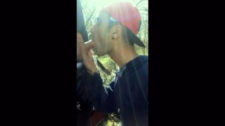 sucks straight old cock ,swallows old cum and jerks off at public